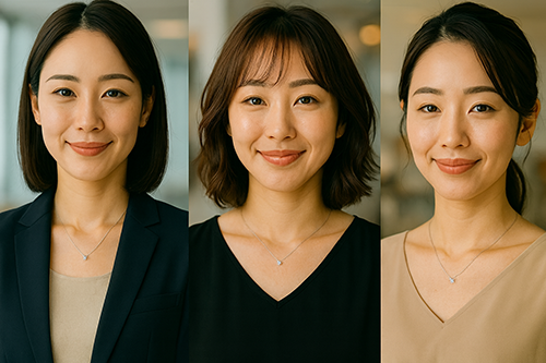 婚約ネックレスイメージ着用画像