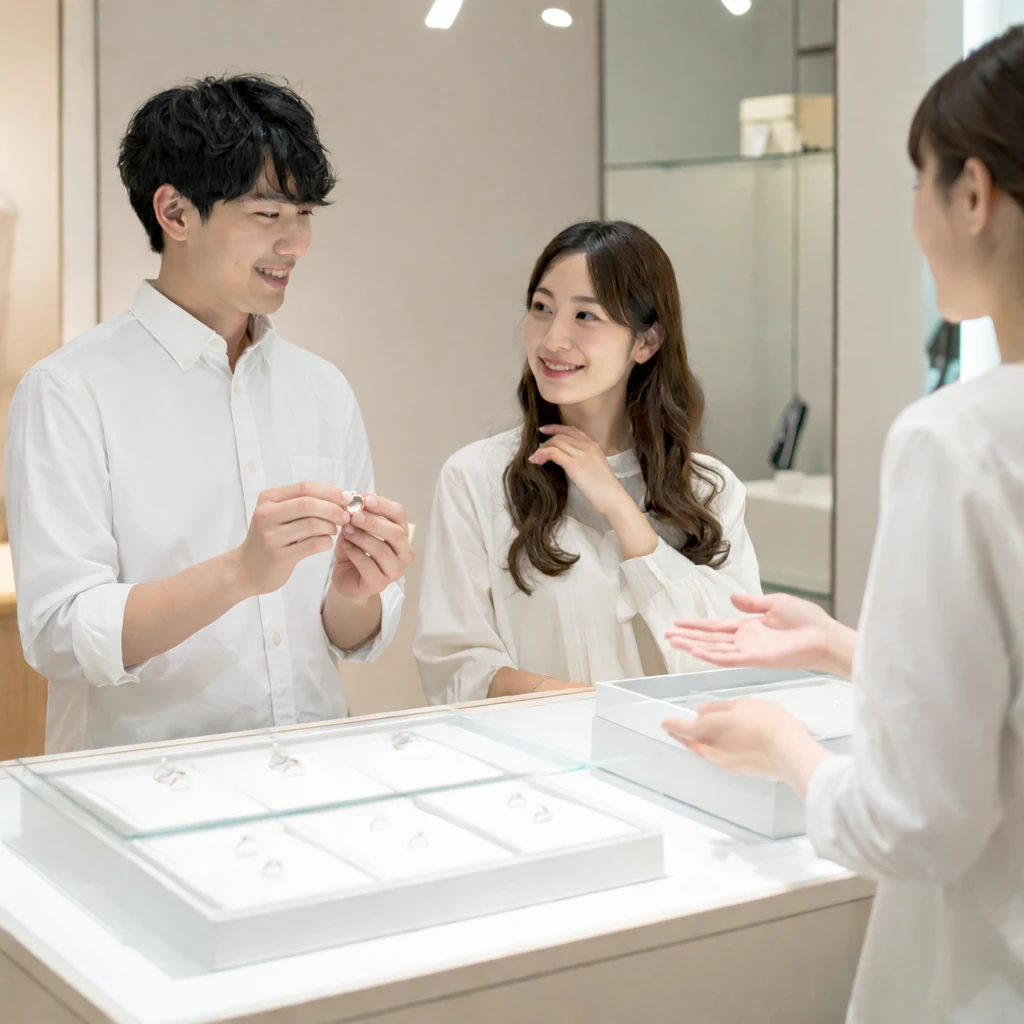結婚指輪を選ぶイメージ