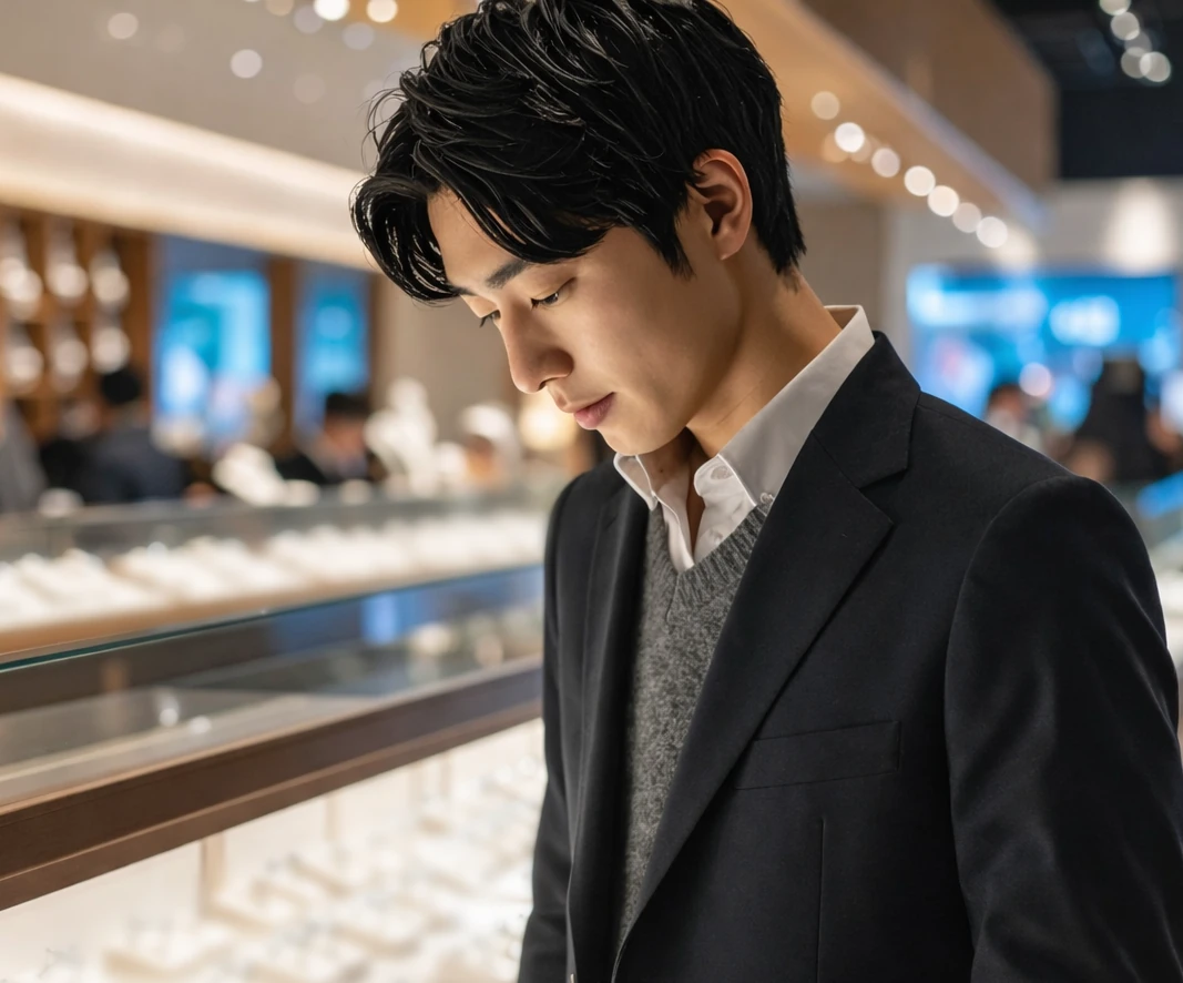 指輪を見ているイメージ