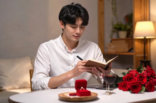 プロポースのスケジュールを確認するイメージ