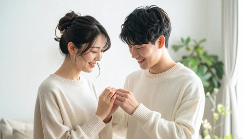 結婚指輪の男女着用イメージ