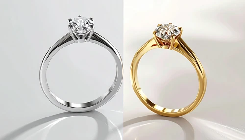 婚約指輪の素材を比較するイメージ