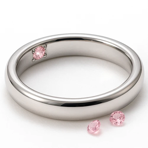 ピンクダイヤモンドを使った結婚指輪