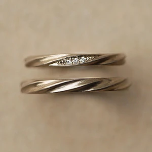 YUKA HOJO CURRENT 流れ K18ホワイトゴールド 結婚指輪